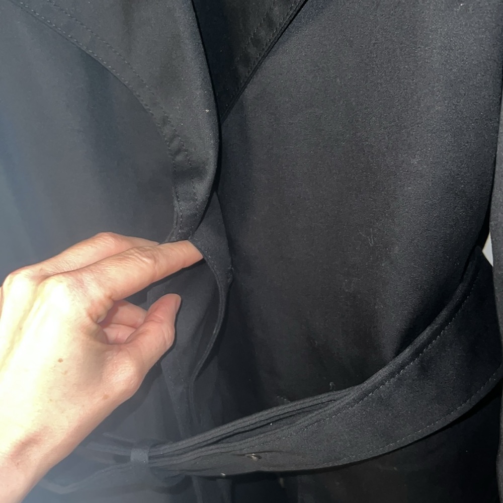 Banana Republic Black Trench Coat - Picture 10 of 12